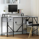 vidaXL Asztal fiókkal Szürke Sonoma 120 x 79 x 86,5 cm Faanyag