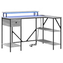 vidaXL Asztal fiókkal Szürke Sonoma 120 x 79 x 86,5 cm Faanyag