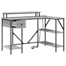 vidaXL Asztal fiókkal Szürke Sonoma 120 x 79 x 86,5 cm Faanyag