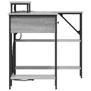 vidaXL Asztal fiókkal Szürke Sonoma 120 x 79 x 86,5 cm Faanyag