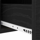 vidaXL Éjjeli asztal fiókkal 2 pcs Musta tammi 30 x 48 x 61 cm Faanyag