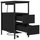 vidaXL Éjjeliszekrény 2 pcs Fekete tölgy 30 x 48 x 61 cm Faanyag