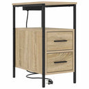 vidaXL Éjjeliszekrény 2 pcs Sonoma tölgy 30 x 48 x 61 cm Faanyag