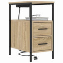 vidaXL Éjjeliszekrény 2 pcs Sonoma tölgy 30 x 48 x 61 cm Faanyag