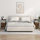 vidaXL Éjjeli asztal 2 pcs Füstölt tölgy 30 x 48 x 61 cm Faanyag