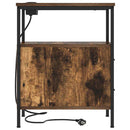 vidaXL Éjjeli asztal 2 pcs Füstölt tölgy 30 x 48 x 61 cm Faanyag