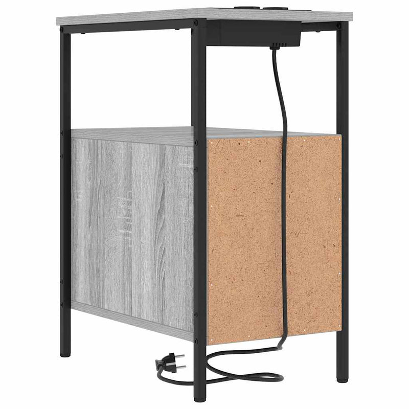 vidaXL Éjjeli asztal 2 pcs Szürke sonoma 30 x 48 x 61 cm Faanyag