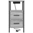 vidaXL Éjjeliszekrény 2 pcs Szürke Sonoma 30 x 48 x 61 cm Faanyag