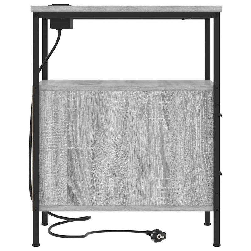 vidaXL Éjjeli asztal 2 pcs Szürke sonoma 30 x 48 x 61 cm Faanyag