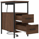 vidaXL Éjjeliszekrény 2 pcs Barna Tölgy 30 x 48 x 61 cm Faanyag