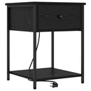 vidaXL Éjjeliszekrény 2 pcs Fekete tölgy 42 x 41 x 56 cm Faanyag