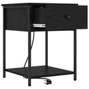 vidaXL Éjjeliszekrény 2 pcs Fekete tölgy 42 x 41 x 56 cm Faanyag