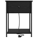 vidaXL Éjjeliszekrény 2 pcs Fekete tölgy 42 x 41 x 56 cm Faanyag