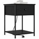 vidaXL Éjjeliszekrény 2 pcs Fekete tölgy 42 x 41 x 56 cm Faanyag