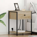 vidaXL Éjjeliszekrény 2 pcs Sonoma tölgy 42 x 41 x 56 cm Faanyag