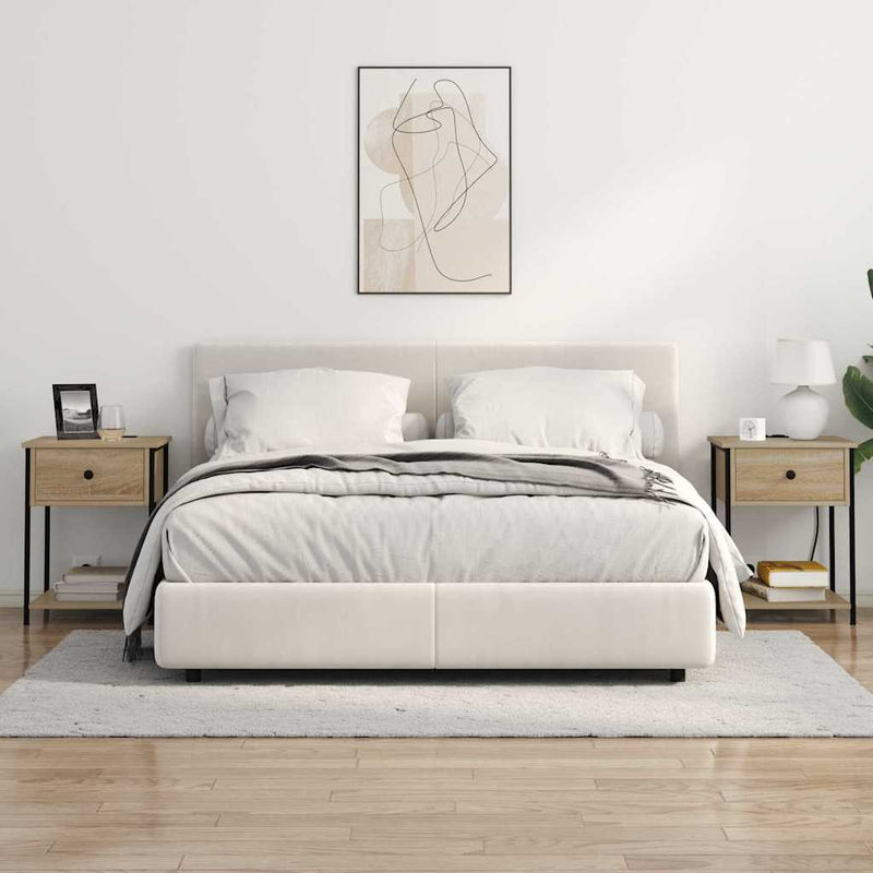 vidaXL Éjjeliszekrény 2 pcs sonoma tölgy 42 x 41 x 56 cm Faanyag