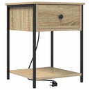 vidaXL Éjjeliszekrény 2 pcs Sonoma tölgy 42 x 41 x 56 cm Faanyag