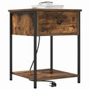 vidaXL Éjjeliszekrény fiókkal Füstölt tölgy 42 x 41 x 56 cm Faanyag