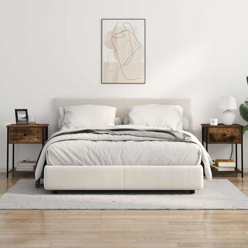 vidaXL Éjjeliszekrény 2 pcs Füstölt tölgy 42 x 41 x 56 cm Faanyag