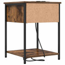 vidaXL Éjjeliszekrény 2 pcs Füstölt tölgy 42 x 41 x 56 cm Faanyag