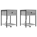vidaXL Éjjeliszekrény 2 pcs Szürke Sonoma 42 x 41 x 56 cm Faanyag