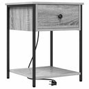 vidaXL Éjjeliszekrény 2 pcs Szürke Sonoma 42 x 41 x 56 cm Faanyag