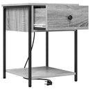 vidaXL Éjjeliszekrény 2 pcs Szürke Sonoma 42 x 41 x 56 cm Faanyag