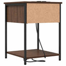 vidaXL Éjjeliszekrény 2 pcs Barna Tölgy 42 x 41 x 56 cm Faanyag