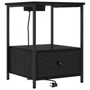 vidaXL Éjjeliszekrény 2 pcs Fekete tölgy 42 x 41 x 56 cm Faanyag
