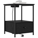 vidaXL Éjjeliszekrény 2 pcs Fekete tölgy 42 x 41 x 56 cm Faanyag