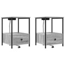 vidaXL Éjjeliszekrény 2 pcs Szürke Sonoma 42 x 41 x 56 cm Faanyag
