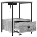 vidaXL Éjjeliszekrény 2 pcs Szürke Sonoma 42 x 41 x 56 cm Faanyag