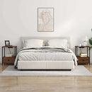 vidaXL Éjjeliszekrény Töltőállomással fiókkal barna tölgy Faanyag