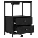 vidaXL Éjjeliszekrény 2 pcs Fekete tölgy 40 x 31 x 60 cm Faanyag