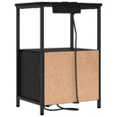 vidaXL Éjjeliszekrény 2 pcs Fekete tölgy 40 x 31 x 60 cm Faanyag