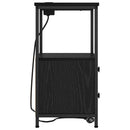 vidaXL Éjjeliszekrény 2 pcs Fekete tölgy 40 x 31 x 60 cm Faanyag