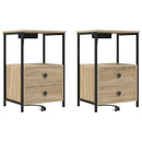 vidaXL Éjjeliszekrény 2 pcs Sonoma tölgy 40 x 31 x 60 cm Faanyag