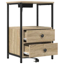 vidaXL Éjjeliszekrény 2 pcs Sonoma tölgy 40 x 31 x 60 cm Faanyag