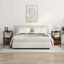 vidaXL Éjjeliszekrény Töltőállomással fiókkal Füstölt tölgy Faanyag