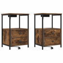 vidaXL Éjjeliszekrény 2 pcs Füstölt tölgy 40 x 31 x 60 cm Faanyag