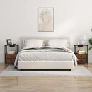 vidaXL Éjjeliszekrény Töltőállomással fiókkal barna tölgy Faanyag