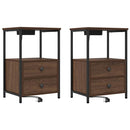 vidaXL Éjjeliszekrény 2 pcs Barna Tölgy 40 x 31 x 60 cm Faanyag