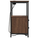 vidaXL Éjjeliszekrény Töltőállomással fiókkal barna tölgy Faanyag