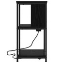 vidaXL Éjjeliszekrény Fekete tölgy 38 x 31 x 61 cm Faanyag