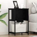 vidaXL Éjjeliszekrény 2 pcs Fekete tölgy 38 x 31 x 61 cm Faanyag