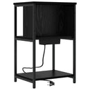 vidaXL Éjjeliszekrény 2 pcs Fekete tölgy 38 x 31 x 61 cm Faanyag