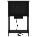 vidaXL Éjjeliszekrény 2 pcs Fekete tölgy 38 x 31 x 61 cm Faanyag