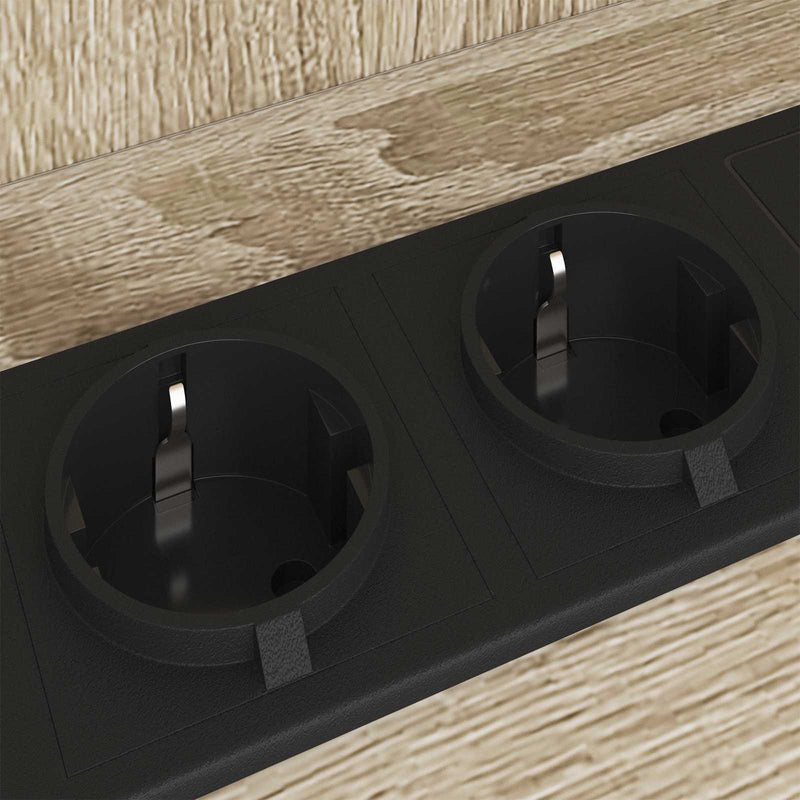 vidaXL Éjjeliszekrény 2 pcs Sonoma tölgy 38 x 31 x 61 cm Faanyag