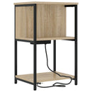 vidaXL Éjjeliszekrény 2 pcs Sonoma tölgy 38 x 31 x 61 cm Faanyag