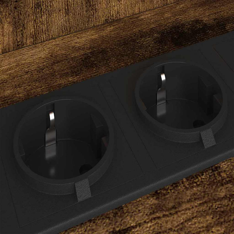 vidaXL Éjjeliszekrény Füstölt tölgy 38 x 31 x 61 cm Faanyag